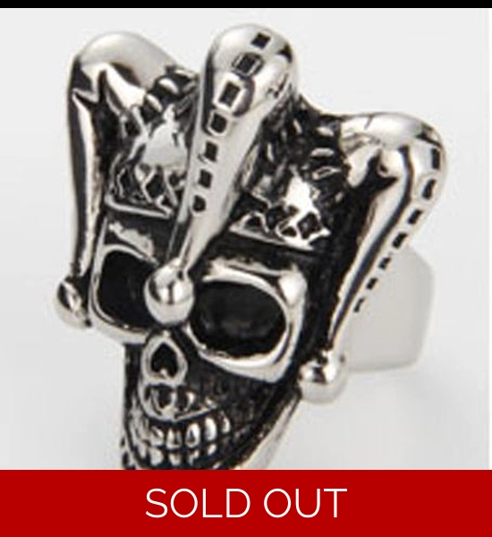 Jester Clown Skull Ring
